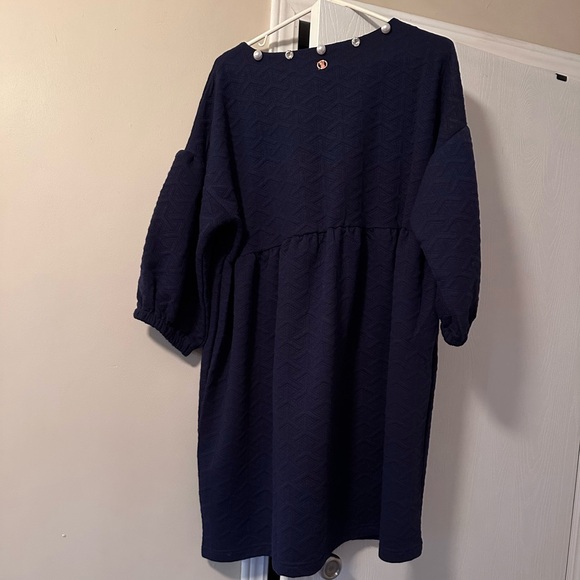 Simply Southern Navy Dress with Pearl Accents - Picture 2 of 4